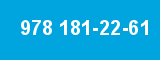 978 181-22-61 978 181-22-61